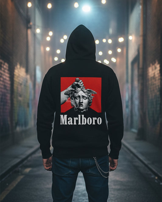 Bold Graphic Black Oversized Hoodie ⚔️