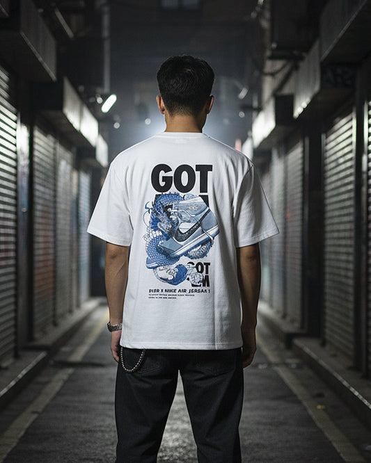 DIOR x NIKE Air Jordan 1 'Got 'Em' Graphic Oversized Tee